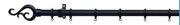 Decorland 25mm Aluminium Curtain Rod Black 2m Rod