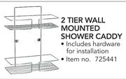 2 Tier Wall Mounted Shower Caddy