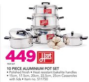 Hart 10 Piece Aluminium Pot Set-Per Set