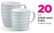 Stripe Mug Turq-Each