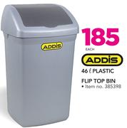 Addis 46Ltr Plastic Flip Top Bin