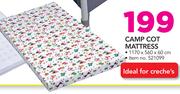 Little One Camp Cot Mattress 1170x560x60Cm