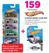 Hot Wheels 5 Pack Basic Car Set-Per Bundle