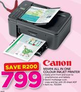 Canon MX494 All In One Colour Inkjet Printer