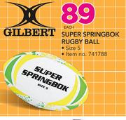Gilbert Super Springbok Rugby Ball Size 5-Each