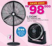 Logik 75cm Pedestal Fan Free Logik 20cm High Velocity Desk Fan