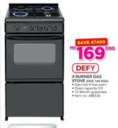 Defy 4 Burner Gas Stove DGS168SGG