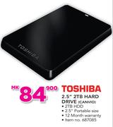 Toshiba 2.5" 2TB Hard Drive Canvio