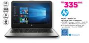 HP 14 Inch Intel Celeron Notebook 14-AM005NI