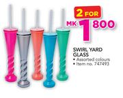 Swirl Yard Glass-For 2