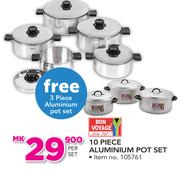  Bon Voyage 10 Piece Aluminium Pot Set-Per Set Free 3 Piece Aluminium Pot Set