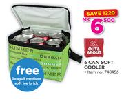 Out & About 6 Can Soft Cooler Free Seagull Medium Soft Ice Brick