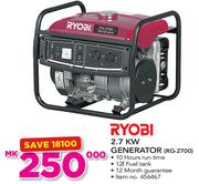 Ryobi 2.7KW Generator RG-2700
