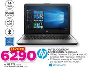HP 14" Intel Celeron Notebook 14-AM005NI