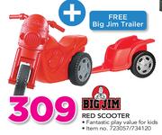 BigJim Red Scooter With Free Jim Trailer