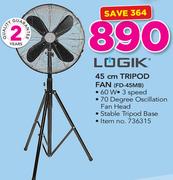 Logik 45cm Tripod Fan FD-45MB