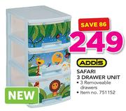 Addis Safari 3 Drawer Unit