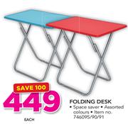 Folding Desk In Assorted Colours-Each