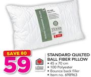 Always Home Standard Quilted Ball Fiber Pillow 45x70cm