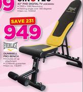 Everlast Dumbbell Pro Bench Including Sit Up Attachment