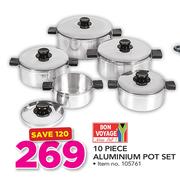 Bon Voyage 10 Piece Aluminium Pot Set
