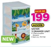 Addis Safari 3 Drawer Unit