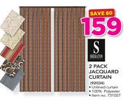Sheraton 2 Pack Jacquard Unlined Curtain