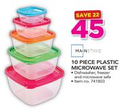 Mainstays 10 Piece Plastic Microwave Set
