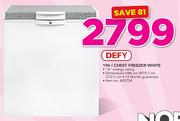 Defy 196Ltr Chest Freezer White-H86cm x W75.1cm x D72.5cm