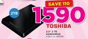 Toshiba 2.5" 2TB Hard Drive