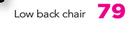 Ebony Low Back Chair