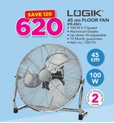 Logik 42cm Floor Fan FE-45C