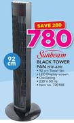 Sunbeam Black Tower Fan STF-420