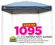 Campmaster 3 x 3m Instant Navy Gazebo