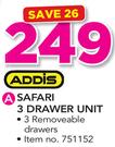 Addis Safari 3 Drawer Unit