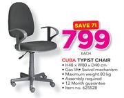 Cuba Typist Chair H48 x W80 x D40cm