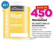 Homestead 20Ltr Matt Walls Apartment