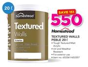 Homestead 20Ltr Textured Walls Peble