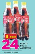 Buddy Assorted-3 x 500ml