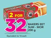 Bakers Eet-Sum-Mor-2 x 200g