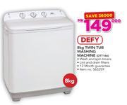Defy 8Kg Twin Tub Washing Machine DTT166