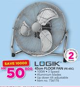 Logik 45cm Floor Fan FE-45C