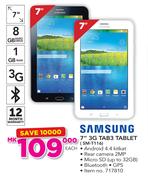 Samsung 7" 3G Tab 3 Tablet SM-T116-Each
