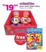 My Sweet Love 50cm Soft Baby Doll Free Colour Activity Book