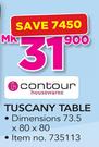 Contour Tuscany Table-73.5 x 80 x 80
