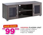 Havana Plasma TV Unit H55cm x W145 x D45cm