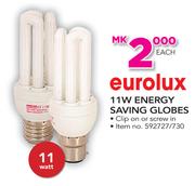Eurolux 11W Energy Saving Globes-Each
