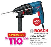 Bosch 650W Rotary Hammer Drill GBH-2-20D