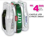 Castle Lite 6 Pack-340ml Per Pack