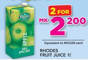 Rhodes Fruit Juice-2 x 1Ltr